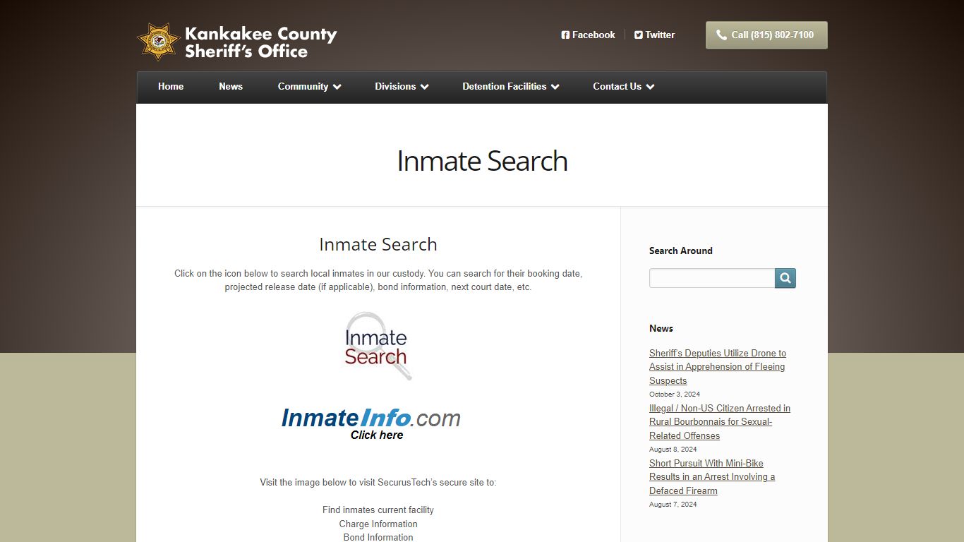 Inmate Search - Kankakee County Sheriff