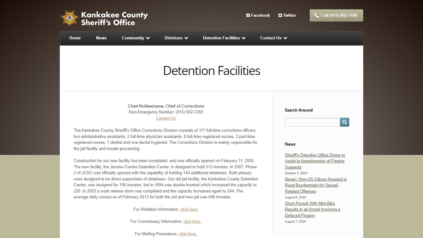 Detention Facilities - Kankakee County Sheriff