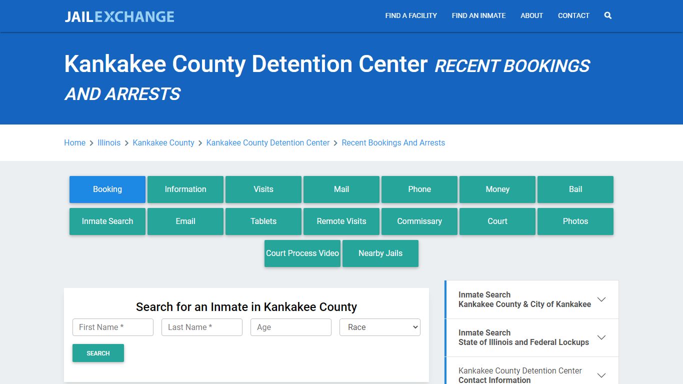 Kankakee County Detention Center Recent Bookings And Arrests