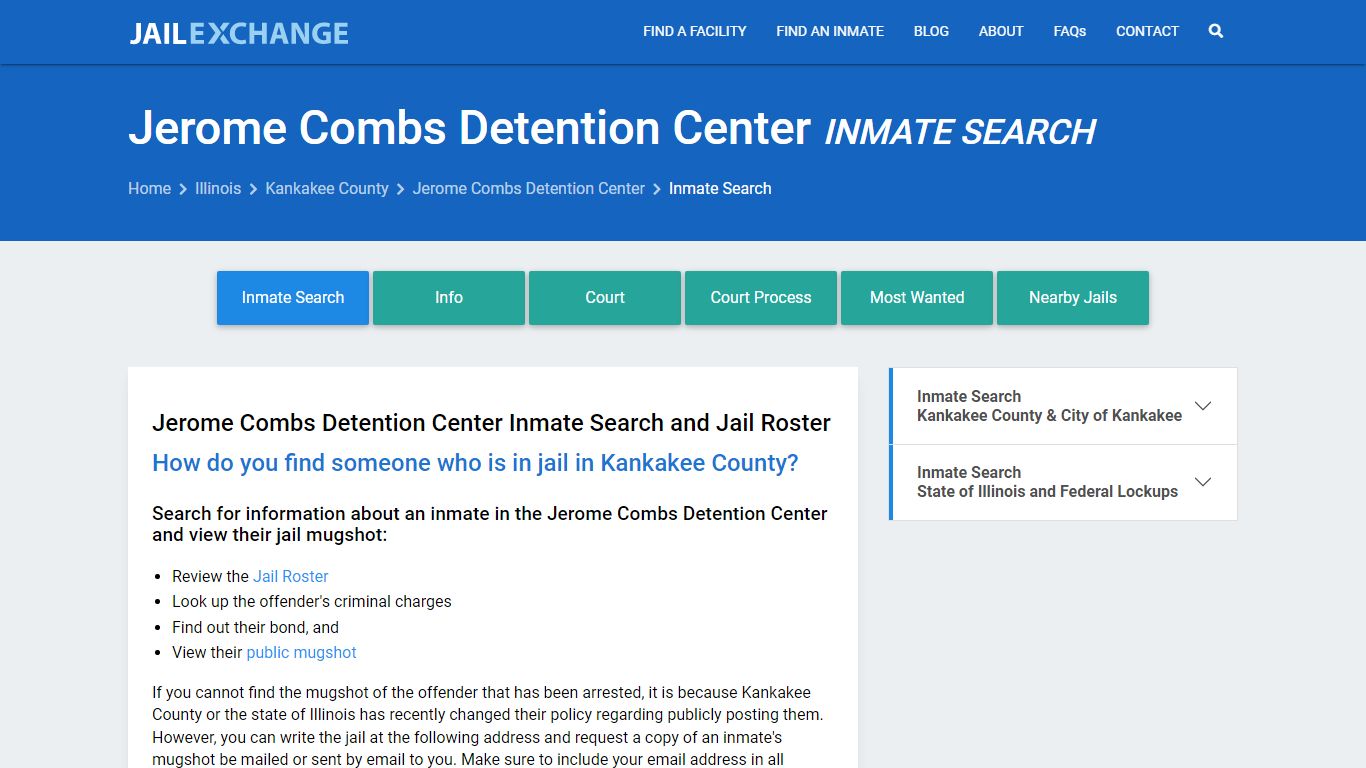 Jerome Combs Detention Center Inmate Search - Jail Exchange